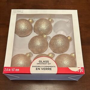 Celebrate It Sparkling Silver Glass Ornaments